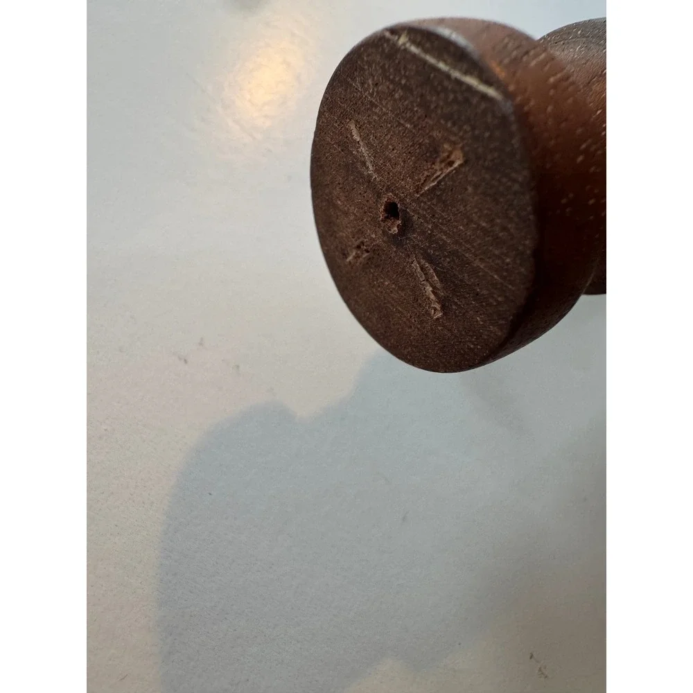 VTG Solid Hardwood Rolling‎ Pin One Piece Heavy Artisan Turned Wood Baker Tool